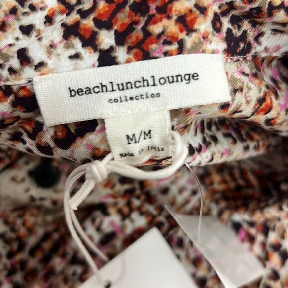 BeachLunchLounge Bae Snake Print button front blouse size medium - Picture 12 of 13